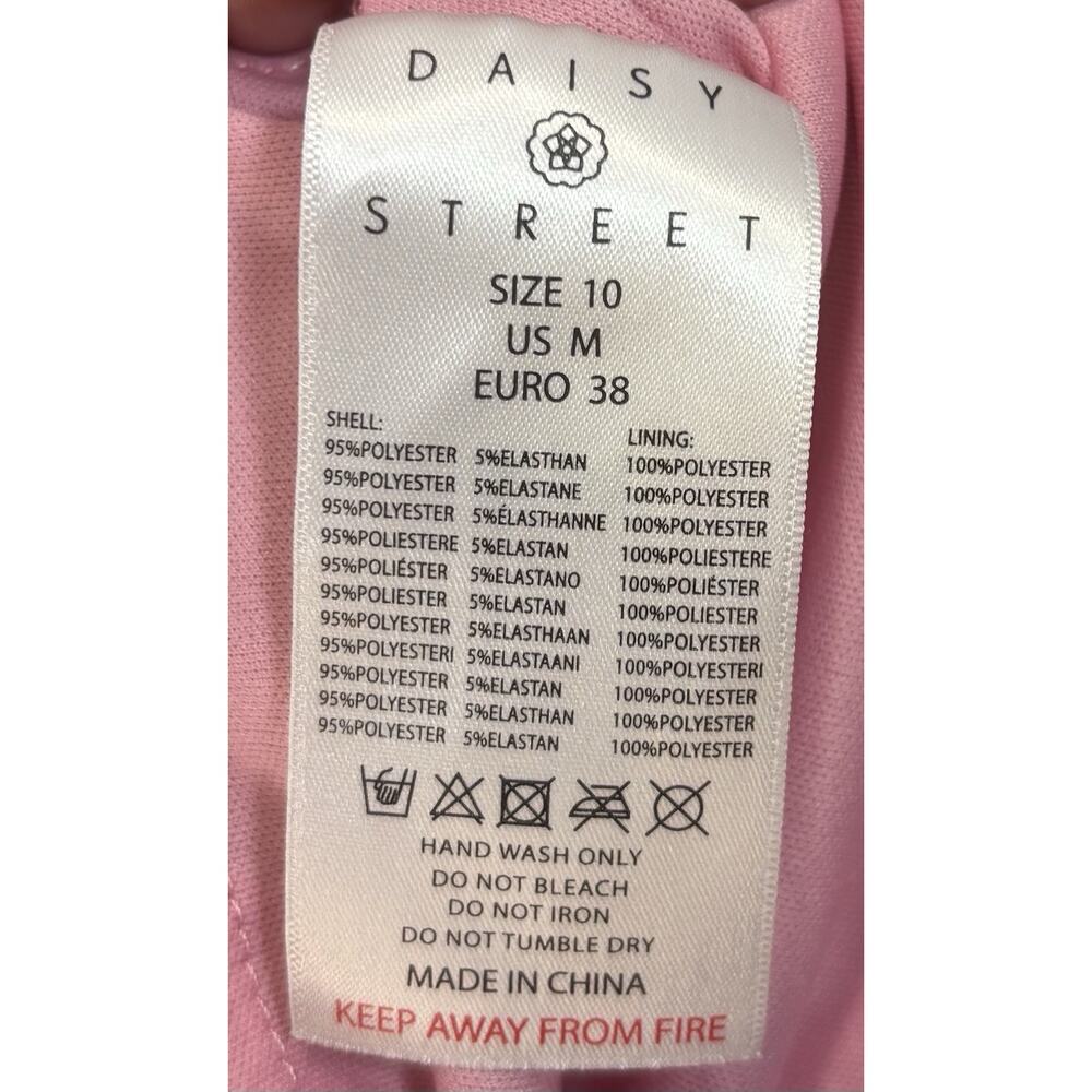 Daisy Street Pink Floral Halter Mini Dress Y2K Coquette Bodycon M Festival Rave - Picture 6 of 9